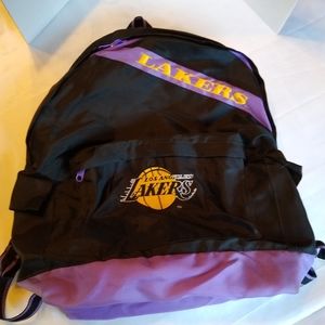 LA Lakers Backpack NBA Official Black Purple Bag